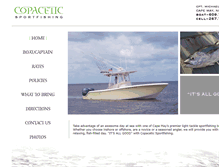 Tablet Screenshot of copaceticsportfishing.com